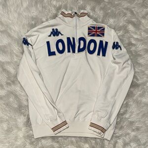 Kappa White Sweatshirt with Blue London Design